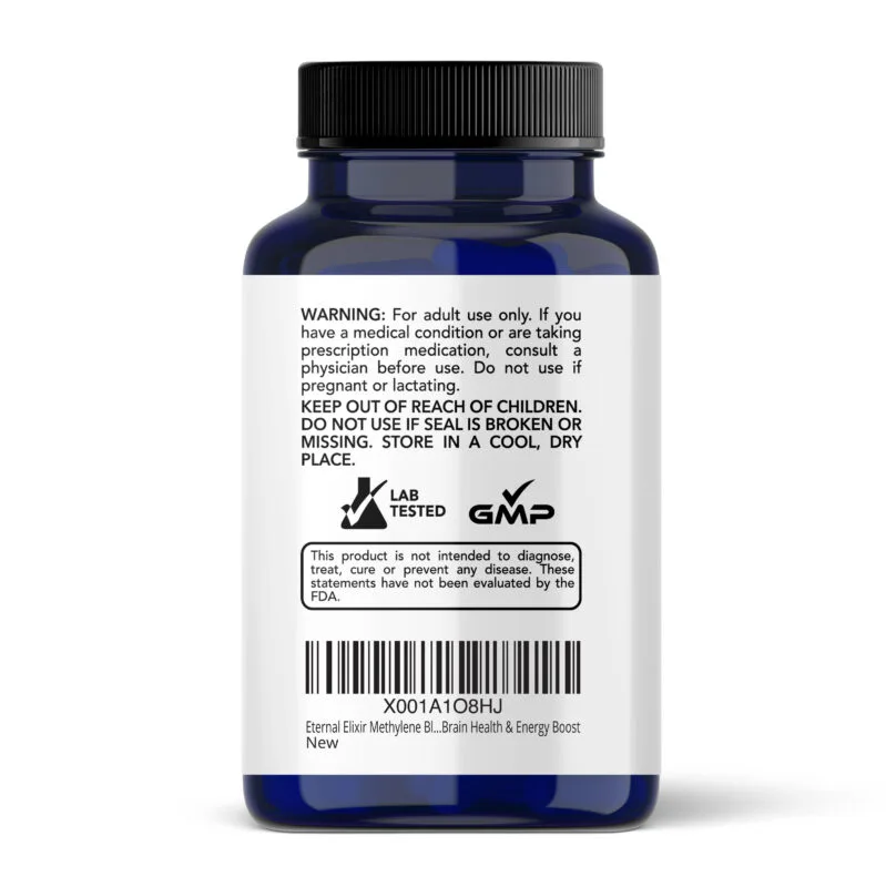 Methylene blue capsules for focus and wellness