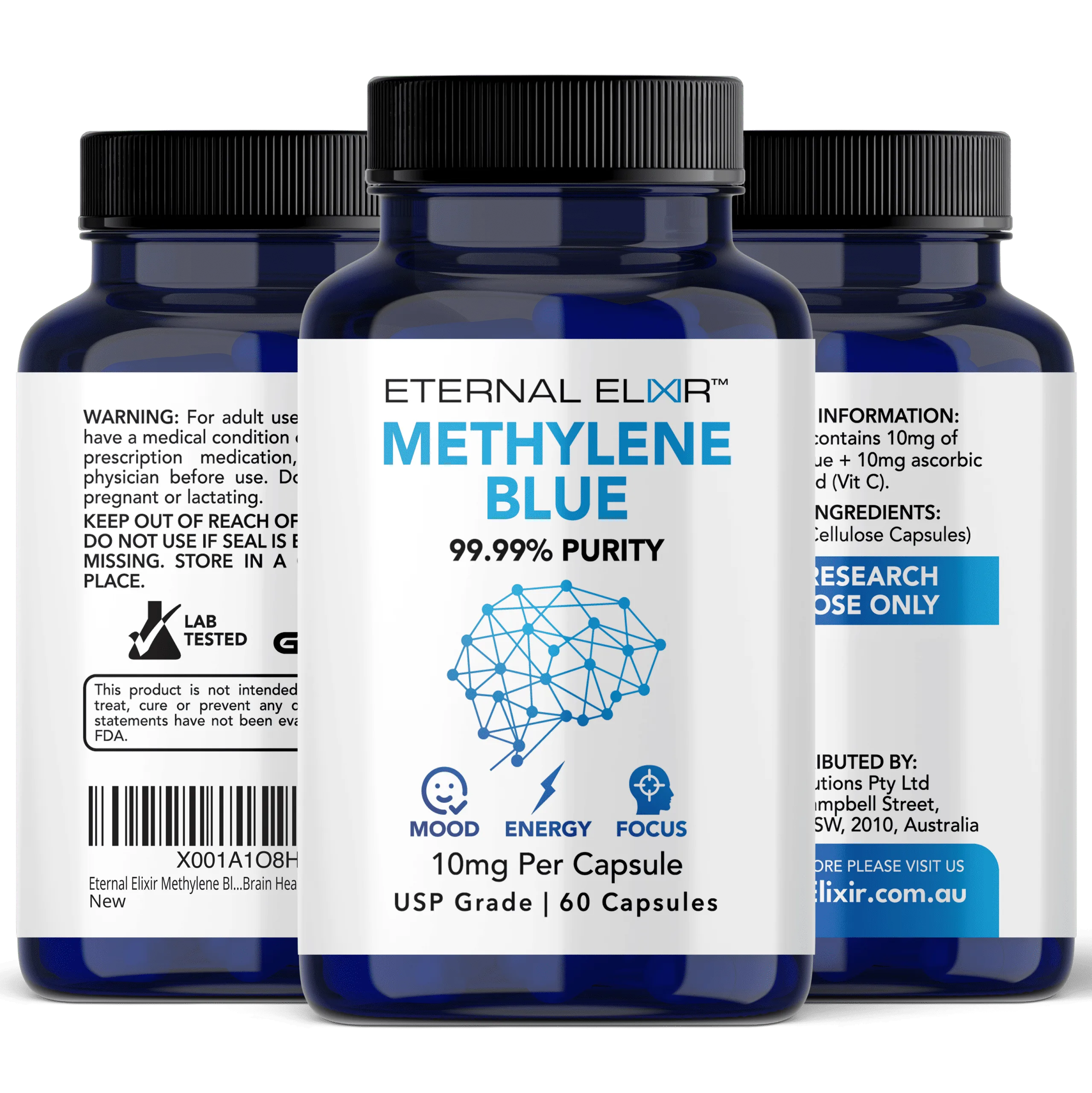 Professional health products for wellness by Eternal Elixir Methylene blue capsules
