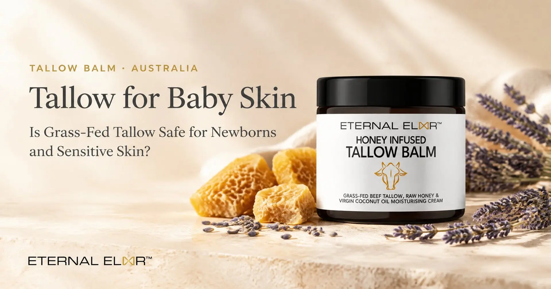 Tallow for Baby Skin: Is Grass-Fed Tallow Safe for Newborns and Sensitive Skin? – Eternal Elixir Grass-Fed Tallow Balm jar