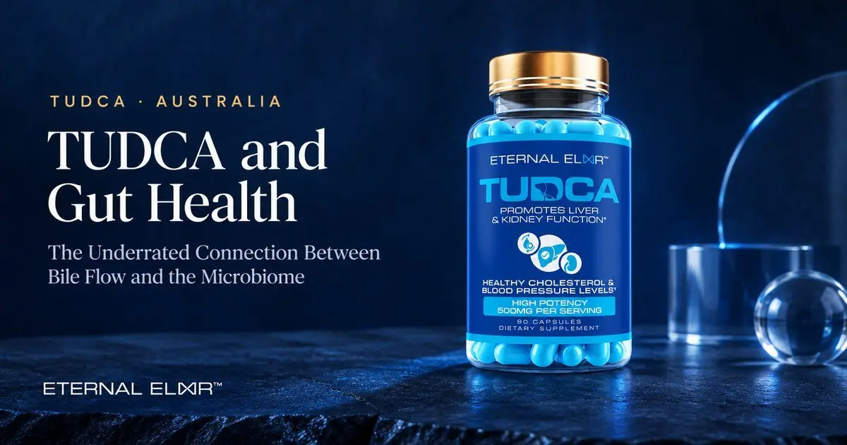 TUDCA and Gut Health: The Underrated Connection Between Bile Flow and the Microbiome – Eternal Elixir TUDCA 500mg bottle