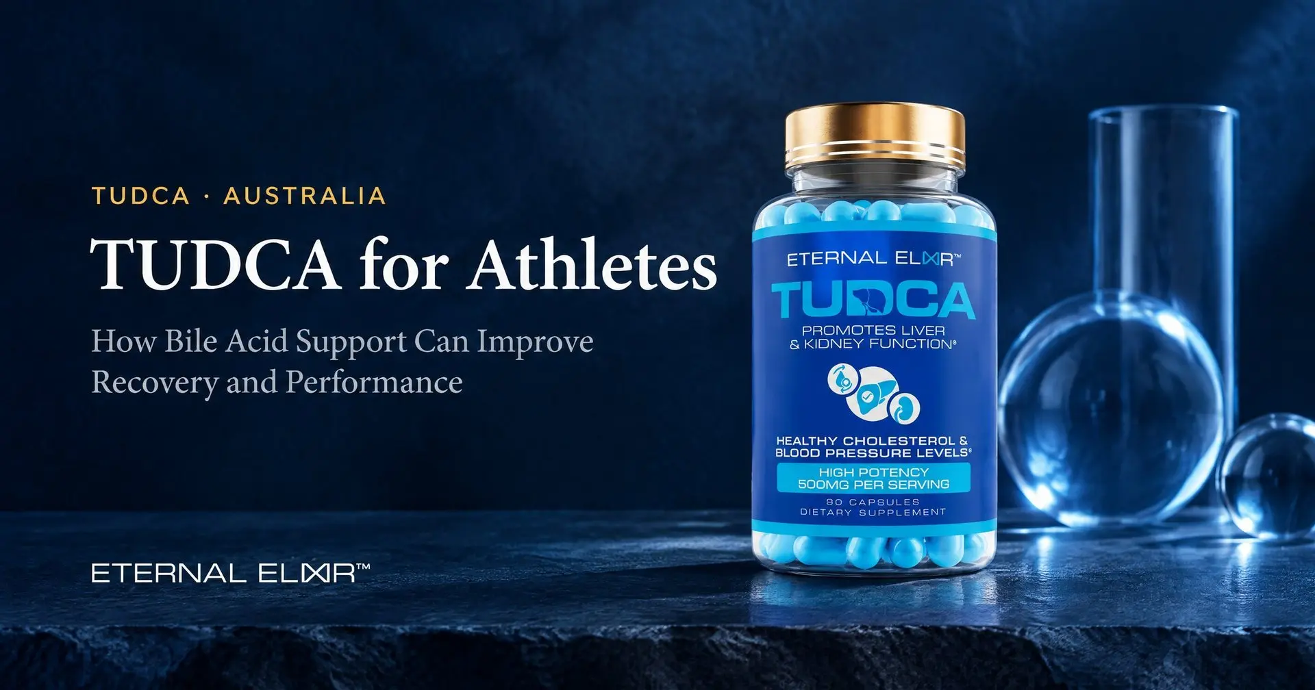 TUDCA for Athletes: How Bile Acid Support Can Improve Recovery and Performance – Eternal Elixir TUDCA 500mg bottle