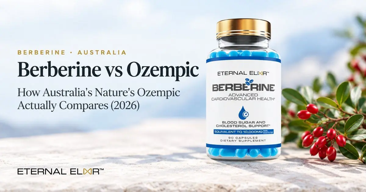 Berberine vs Ozempic: How Australia's Nature's Ozempic Actually Compares (2026) – Eternal Elixir Berberine HCl 500mg 20:1 bottle