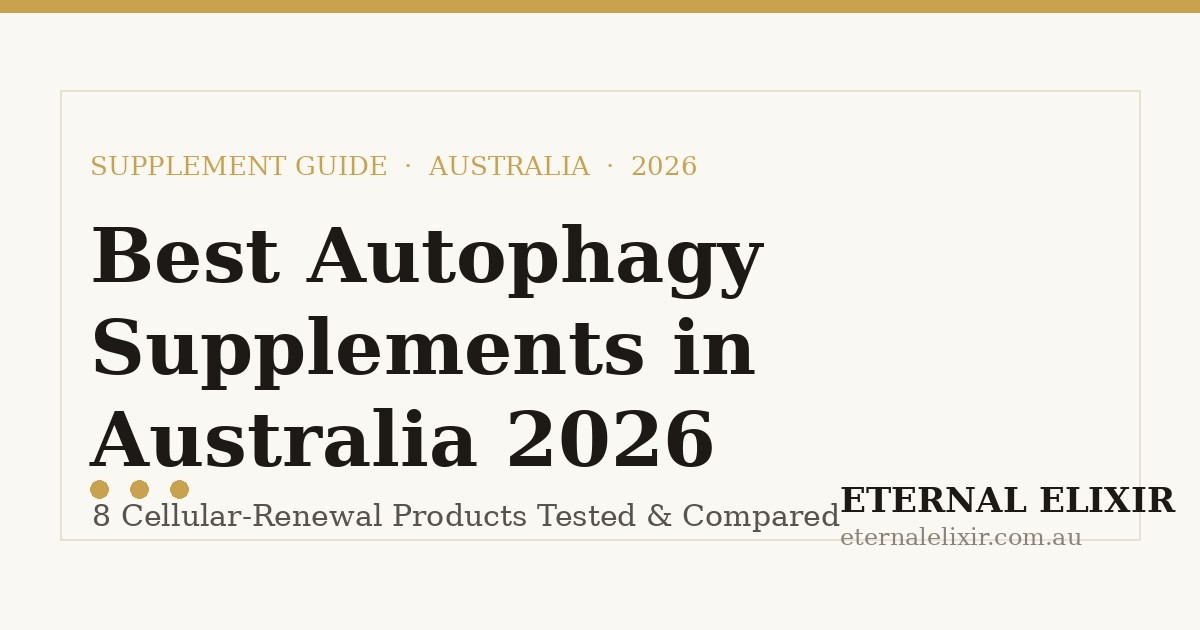 best autophagy supplements Australia 2026 - spermidine, Ca-AKG and NMN products compared