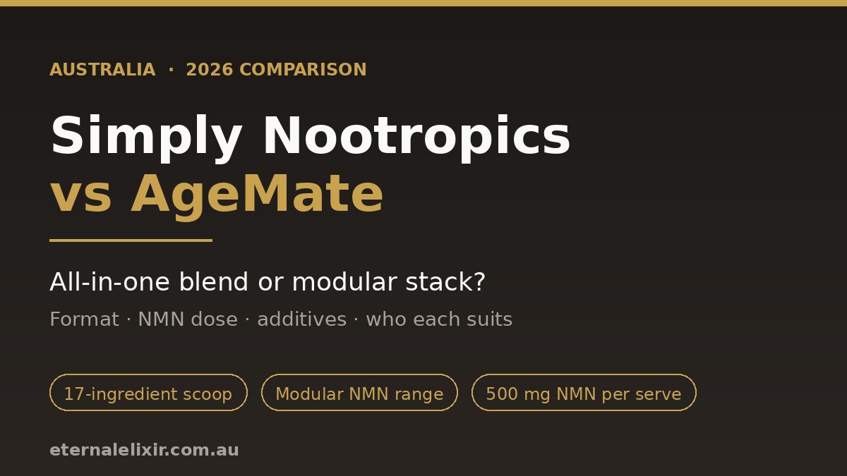 Simply Nootropics vs AgeMate Australia 2026 NMN comparison