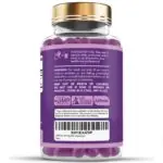 Saffron Extract bottle showing suggested use of one capsule daily, warnings and storage directions
