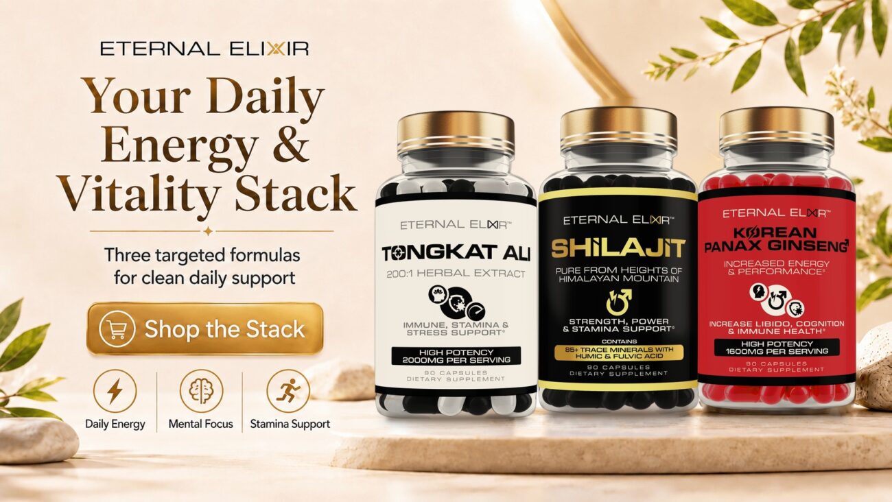 Daily Energy & Vitality Stack: Tongkat Ali, Shilajit and Korean Panax Ginseng