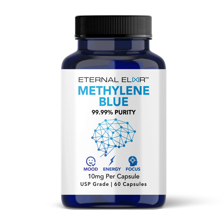Eternal Elixir Methylene Blue, 60 capsules - front of bottle